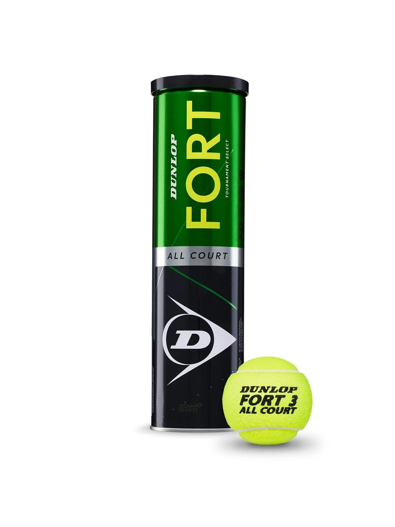 Dunlop Fort All Court Tournament Select Tennis Balls - Tube Of 4 3 Dunlop Fort All Court Tournament Select Tennis Balls - Tube Of 4 - Image 3