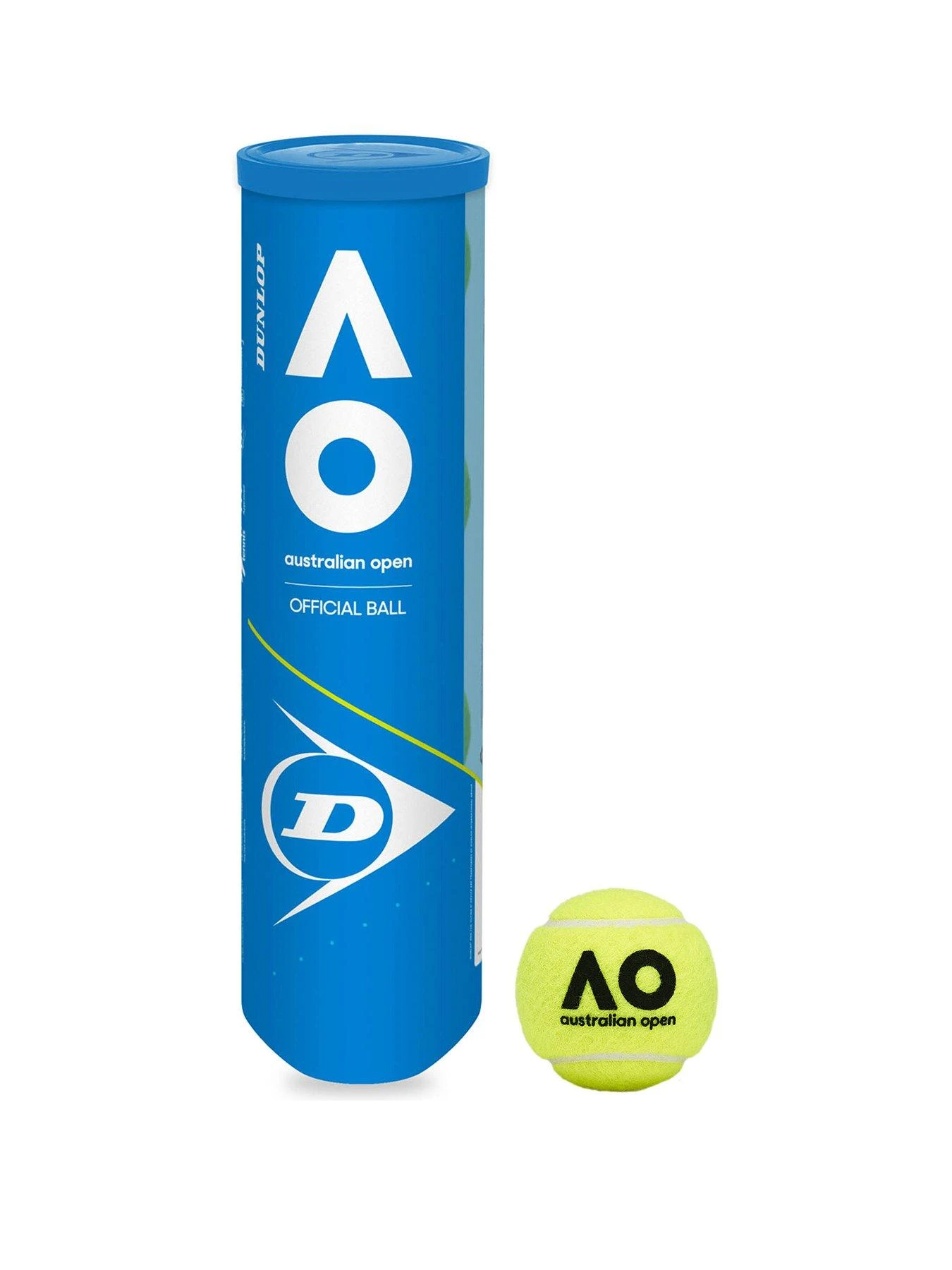 Dunlop Australian Open Tennis Balls-4 Ball Tube 1 Dunlop Australian Open Tennis Balls-4 Ball Tube