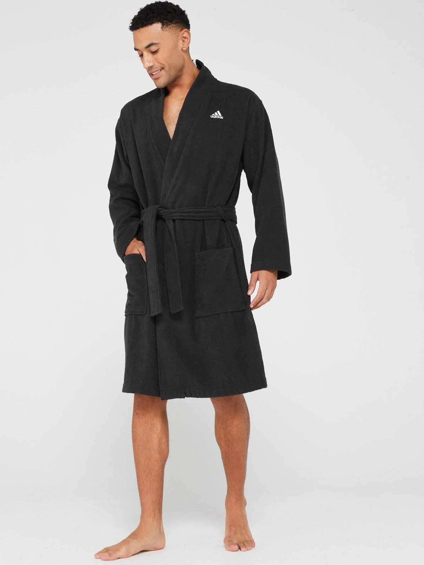 Adidas Dressing Gown - Black 3 Adidas Dressing Gown - Black - Image 3