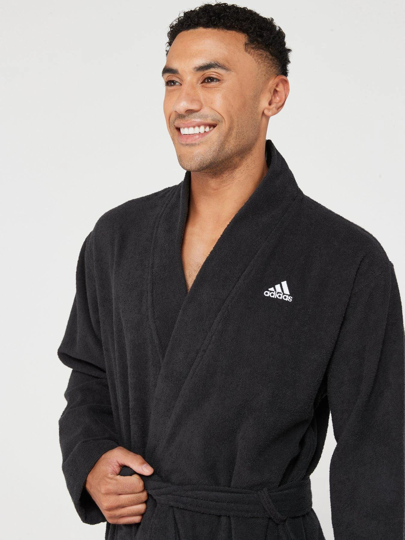 Adidas Dressing Gown - Black 4 Adidas Dressing Gown - Black - Image 4