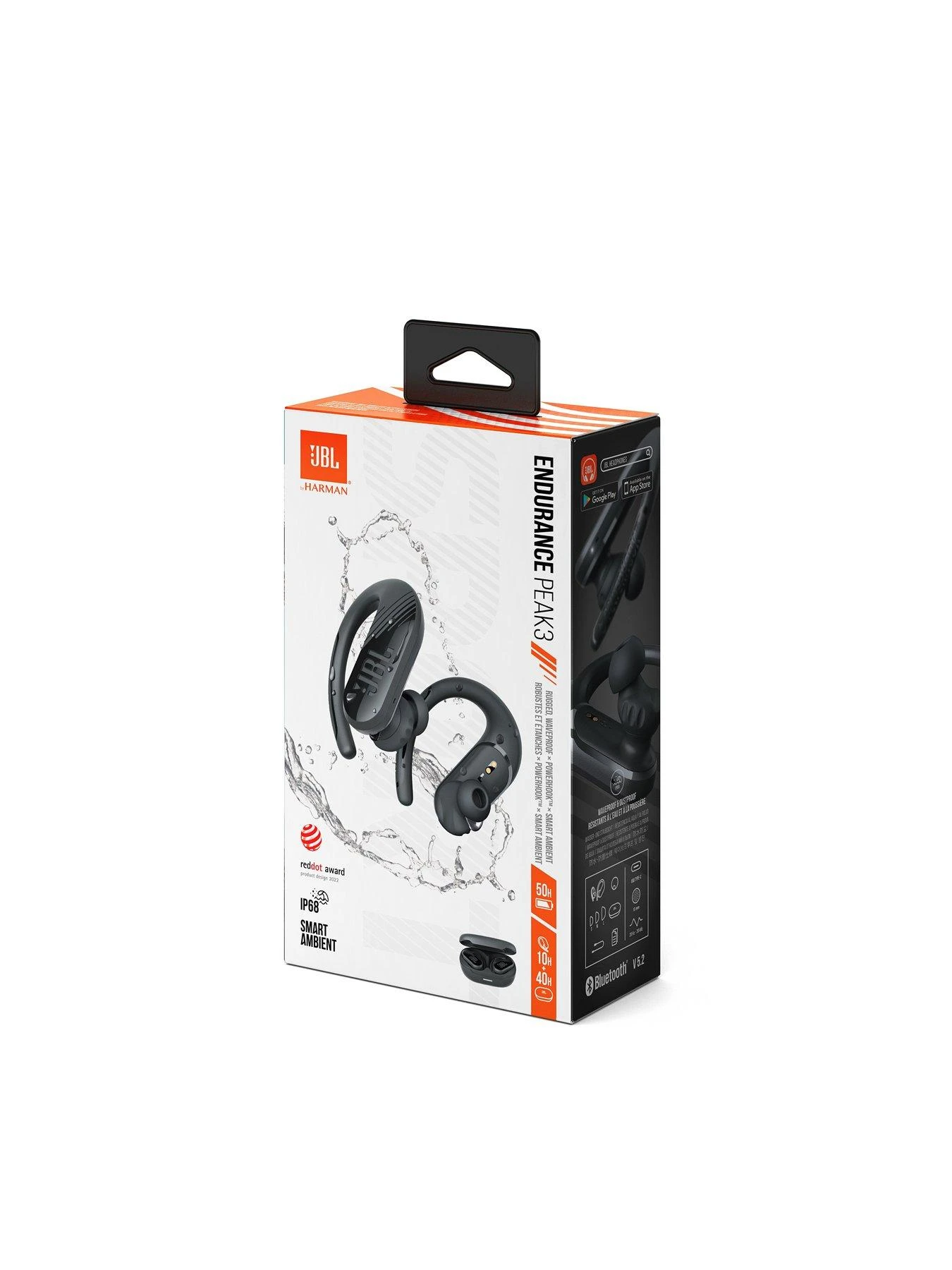 JBL Endurance PEAK 3 - True Wireless Sport Earbuds: Powerhook / IP68 / Smart Ambient, Black 5 JBL Endurance PEAK 3 - True Wireless Sport Earbuds: Powerhook / IP68 / Smart Ambient, Black - Image 5