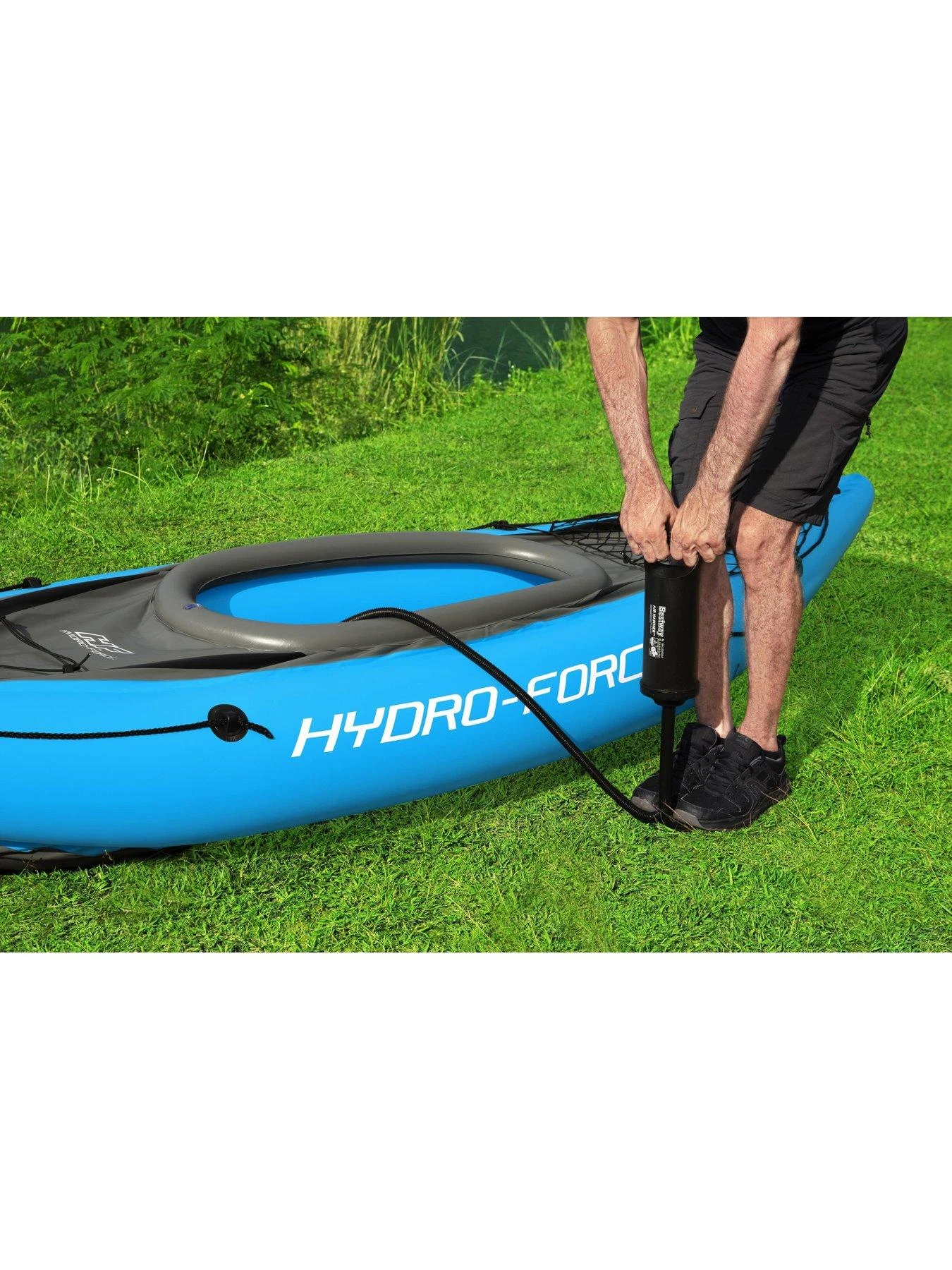 Hydro-Force Cove Champion X1 Inflatable One Person Kayak Set 5 Hydro-Force Cove Champion X1 Inflatable One Person Kayak Set - Image 5