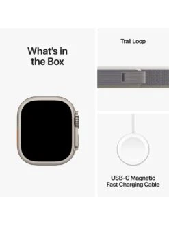 Apple Watch Ultra 2 (GPS + Cellular), 49mm Titanium Case With Green/Grey Trail Loop 13 Apple Watch Ultra 2 (GPS + Cellular), 49mm Titanium Case With Green/Grey Trail Loop -APPLE || PURE2IMPROVE || Sonik Sales Store VPWCD SQ7 0000000047 GREEN SLd3