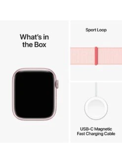 Apple Watch Series 9 (GPS), 45mm Pink Aluminium Case With Light Pink Sport Loop -APPLE || PURE2IMPROVE || Sonik Sales Store VPWCF SQ7 0000000063 PINK SLd3