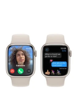 Apple Watch Series 9 (GPS + Cellular), 41mm Starlight Aluminium Case With Starlight Sport Band - S/M -APPLE || PURE2IMPROVE || Sonik Sales Store VPWCG SQ3 0000016239 STARLIGHT SLa