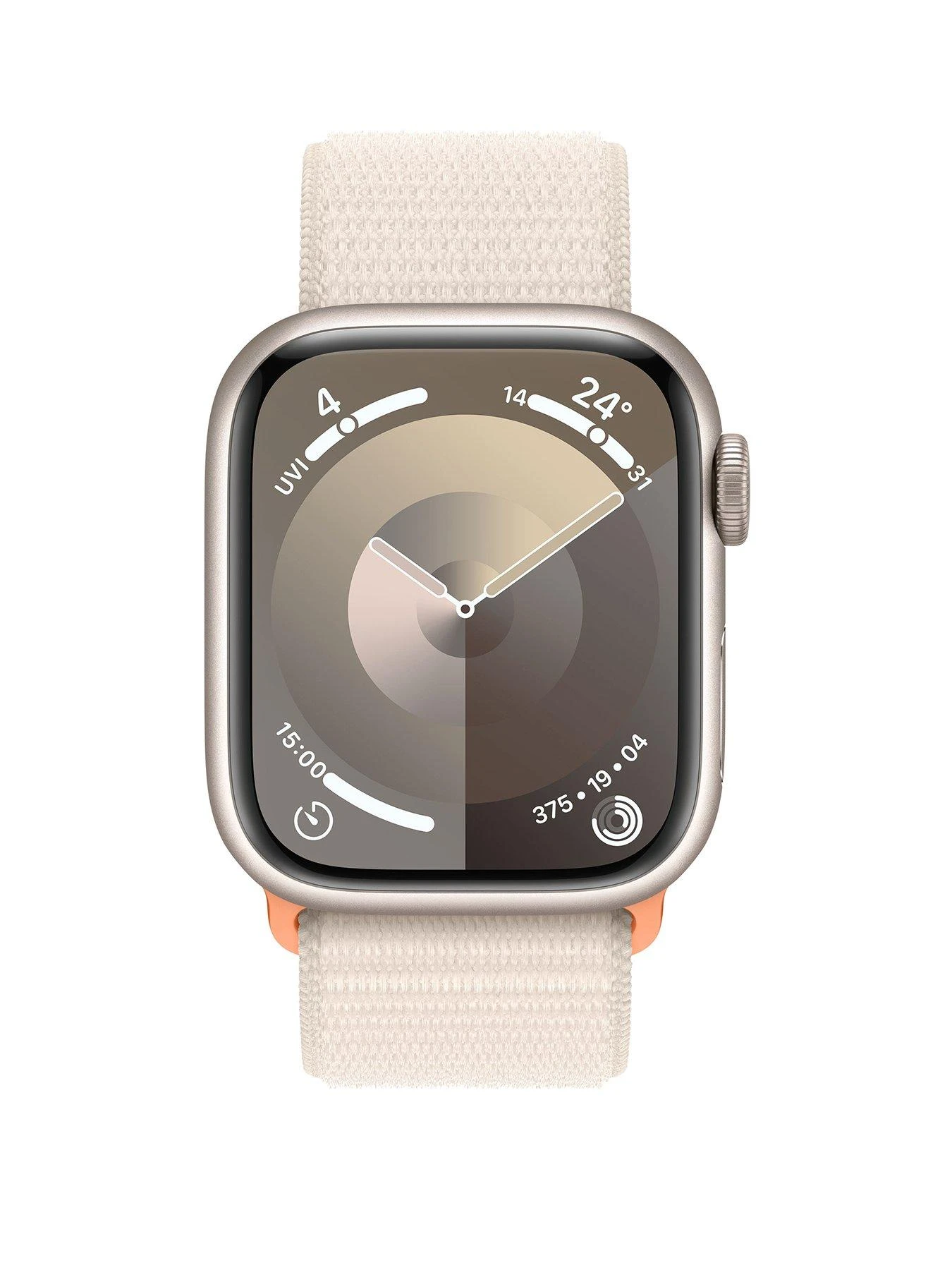 Apple Watch Series 9 (GPS + Cellular), 41mm Starlight Aluminium Case With Starlight Sport Loop 2 Apple Watch Series 9 (GPS + Cellular), 41mm Starlight Aluminium Case With Starlight Sport Loop - Image 2