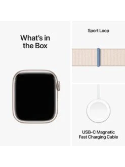 Apple Watch Series 9 (GPS + Cellular), 41mm Starlight Aluminium Case With Starlight Sport Loop 14 Apple Watch Series 9 (GPS + Cellular), 41mm Starlight Aluminium Case With Starlight Sport Loop -APPLE || PURE2IMPROVE || Sonik Sales Store VPWCI SQ7 0000016239 STARLIGHT SLd3