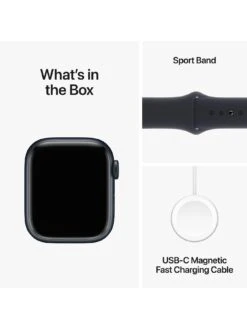 Apple Watch Series 9 (GPS + Cellular), 41mm Midnight Aluminium Case With Midnight Sport Band - S/M -APPLE || PURE2IMPROVE || Sonik Sales Store VPWCJ SQ7 0000000976 MIDNIGHT SLd3