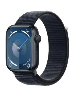 Apple Watch Series 9 (GPS), 45mm Midnight Aluminium Case With Midnight Sport Loop