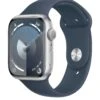 Apple Watch Series 9 (GPS), 45mm Silver Aluminium Case With Storm Blue Sport Band