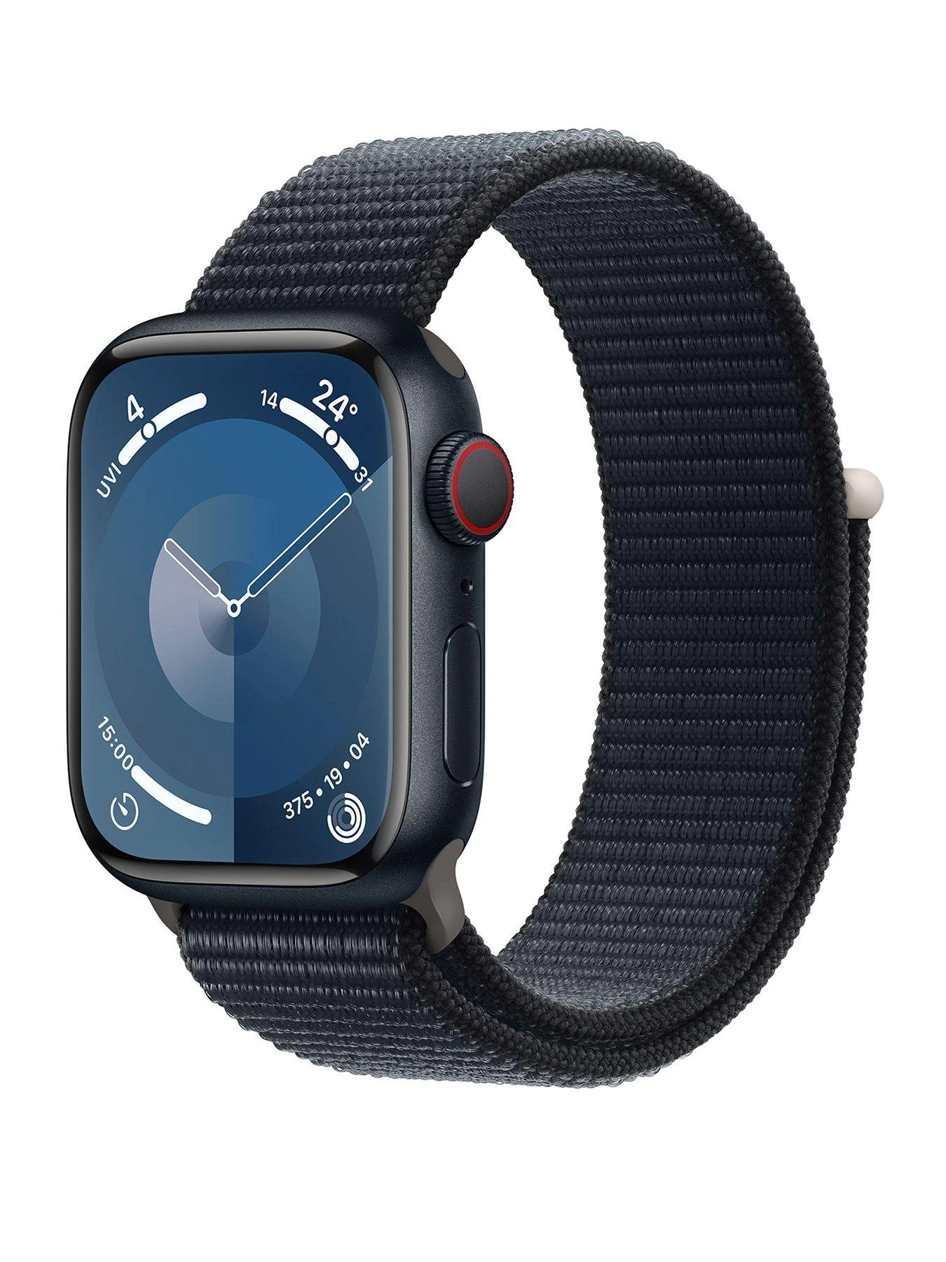 Apple Watch Series 9 (GPS + Cellular), 41mm Midnight Aluminium Case With Midnight Sport Loop 1 Apple Watch Series 9 (GPS + Cellular), 41mm Midnight Aluminium Case With Midnight Sport Loop