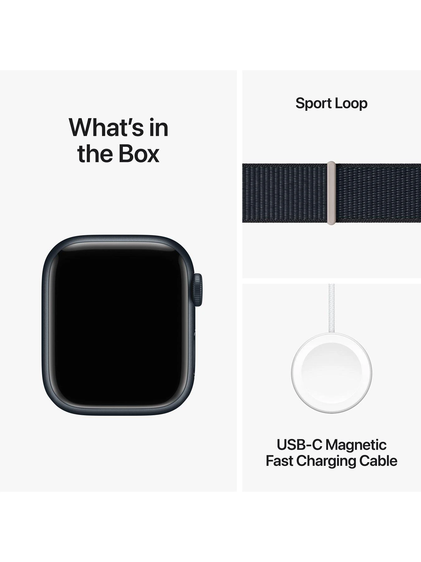 Apple Watch Series 9 (GPS + Cellular), 41mm Midnight Aluminium Case With Midnight Sport Loop 7 Apple Watch Series 9 (GPS + Cellular), 41mm Midnight Aluminium Case With Midnight Sport Loop - Image 7