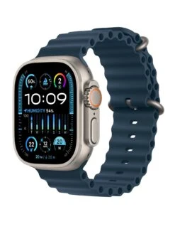 Apple Watch Ultra 2 (GPS + Cellular), 49mm Titanium Case With Blue Ocean Band