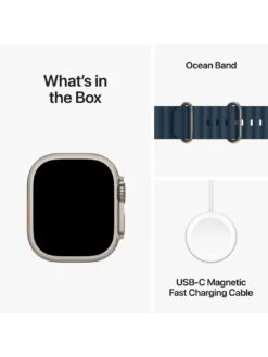 Apple Watch Ultra 2 (GPS + Cellular), 49mm Titanium Case With Blue Ocean Band -APPLE || PURE2IMPROVE || Sonik Sales Store VPWCY SQ7 0000000020 BLUE SLd3