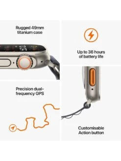 Apple Watch Ultra 2 (GPS + Cellular), 49mm Titanium Case With Blue Alpine Loop -APPLE || PURE2IMPROVE || Sonik Sales Store VPWD1 SQ6 0000000020 BLUE SLd2