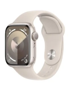 Apple Watch Series 9 (GPS), 41mm Starlight Aluminium Case With Starlight Sport Band