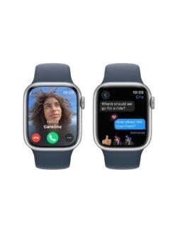 Apple Watch Series 9 (GPS), 41mm Silver Aluminium Case With Storm Blue Sport Band -APPLE || PURE2IMPROVE || Sonik Sales Store VPWDF SQ4 0000000020 BLUE SLd