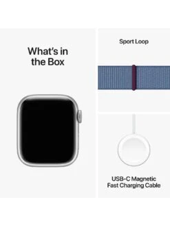 Apple Watch Series 9 (GPS), 41mm Silver Aluminium Case With Winter Blue Sport Loop 14 Apple Watch Series 9 (GPS), 41mm Silver Aluminium Case With Winter Blue Sport Loop -APPLE || PURE2IMPROVE || Sonik Sales Store VPWDH SQ7 0000000020 BLUE SLd3