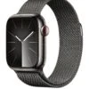 Apple Watch Series 9 (GPS + Cellular), 41mm Graphite Stainless Steel Case With Graphite Milanese Loop