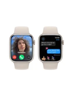 Apple Watch Series 9 (GPS + Cellular), 45mm Starlight Aluminium Case With Starlight Sport Band - S/M -APPLE || PURE2IMPROVE || Sonik Sales Store VPWDJ SQ4 0000016239 STARLIGHT SLd