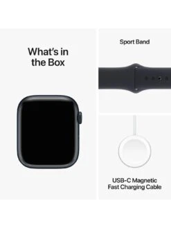 Apple Watch Series 9 (GPS + Cellular), 45mm Midnight Aluminium Case With Midnight Sport Band - S/M -APPLE || PURE2IMPROVE || Sonik Sales Store VPWDM SQ7 0000000976 MIDNIGHT SLd3