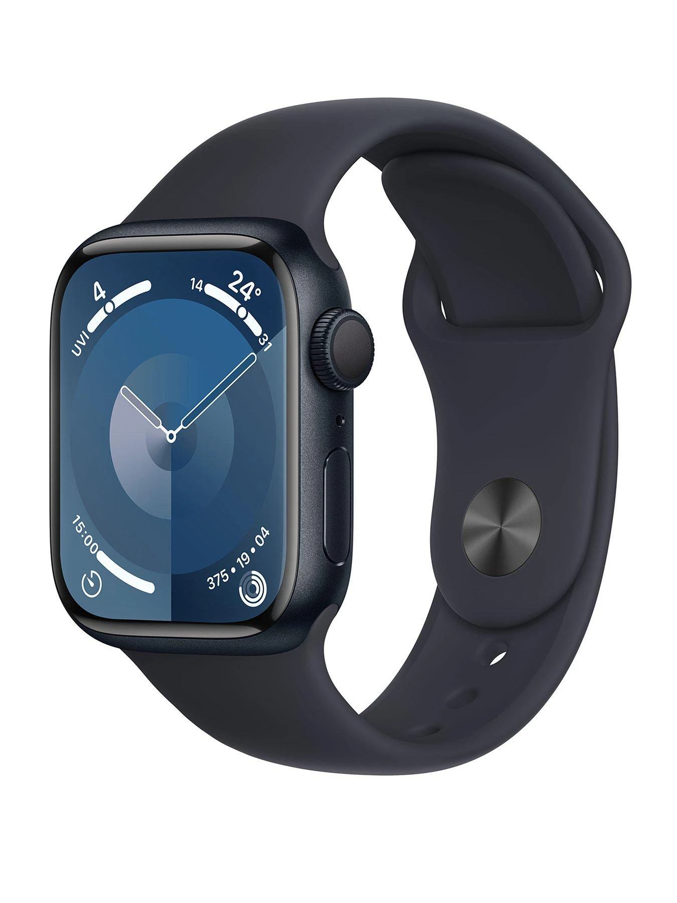Apple Watch Series 9 (GPS), 41mm Midnight Aluminium Case With Midnight Sport Band 1 Apple Watch Series 9 (GPS), 41mm Midnight Aluminium Case With Midnight Sport Band