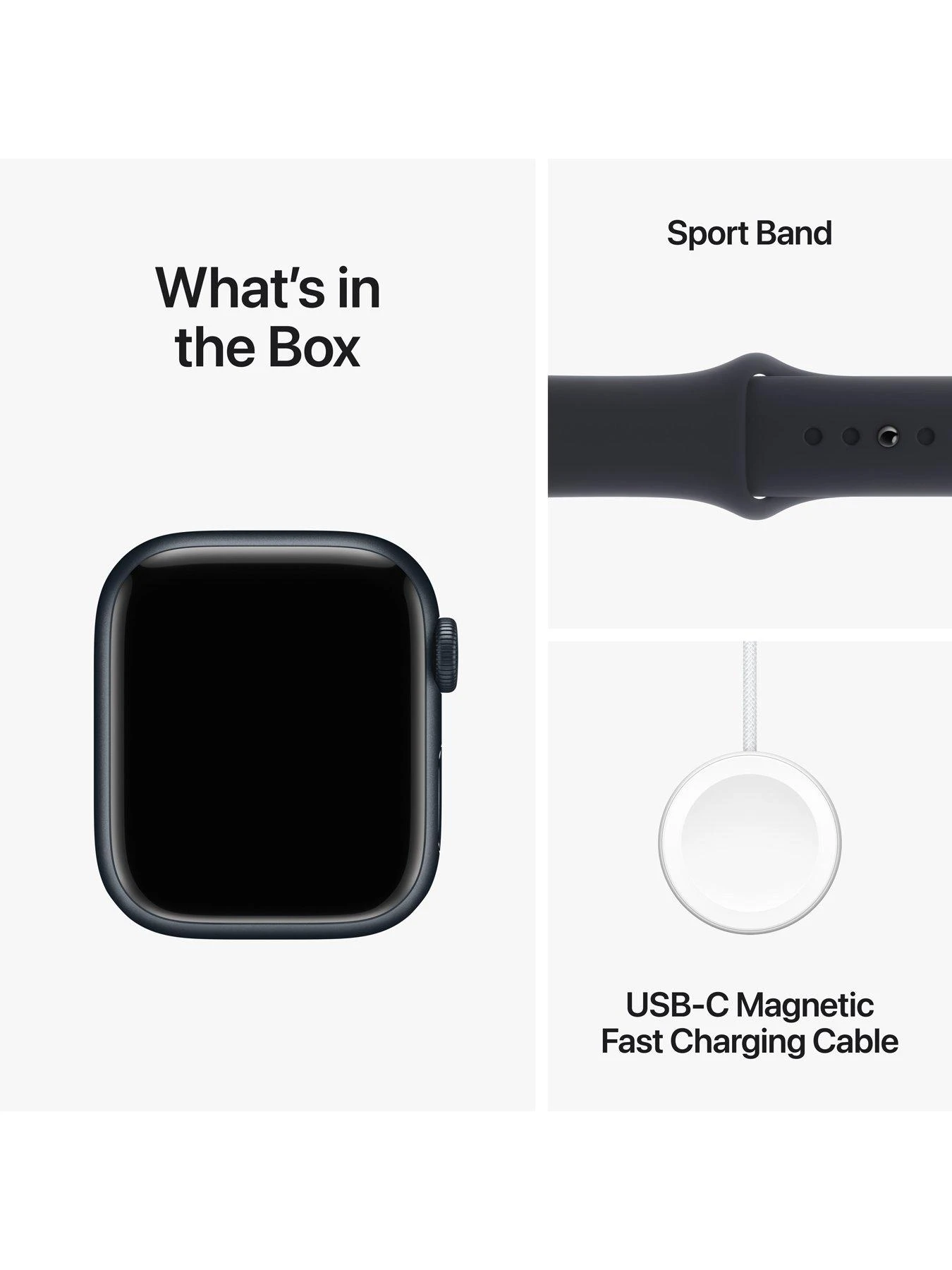 Apple Watch Series 9 (GPS), 41mm Midnight Aluminium Case With Midnight Sport Band 7 Apple Watch Series 9 (GPS), 41mm Midnight Aluminium Case With Midnight Sport Band - Image 7