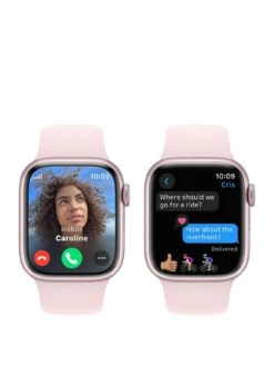 Apple Watch Series 9 (GPS + Cellular), 41mm Pink Aluminium Case With Light Pink Sport Band - S/M -APPLE || PURE2IMPROVE || Sonik Sales Store VPWDZ SQ3 0000000063 PINK SLa