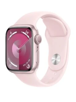 Apple Watch Series 9 (GPS), 41mm Pink Aluminium Case With Light Pink Sport Band