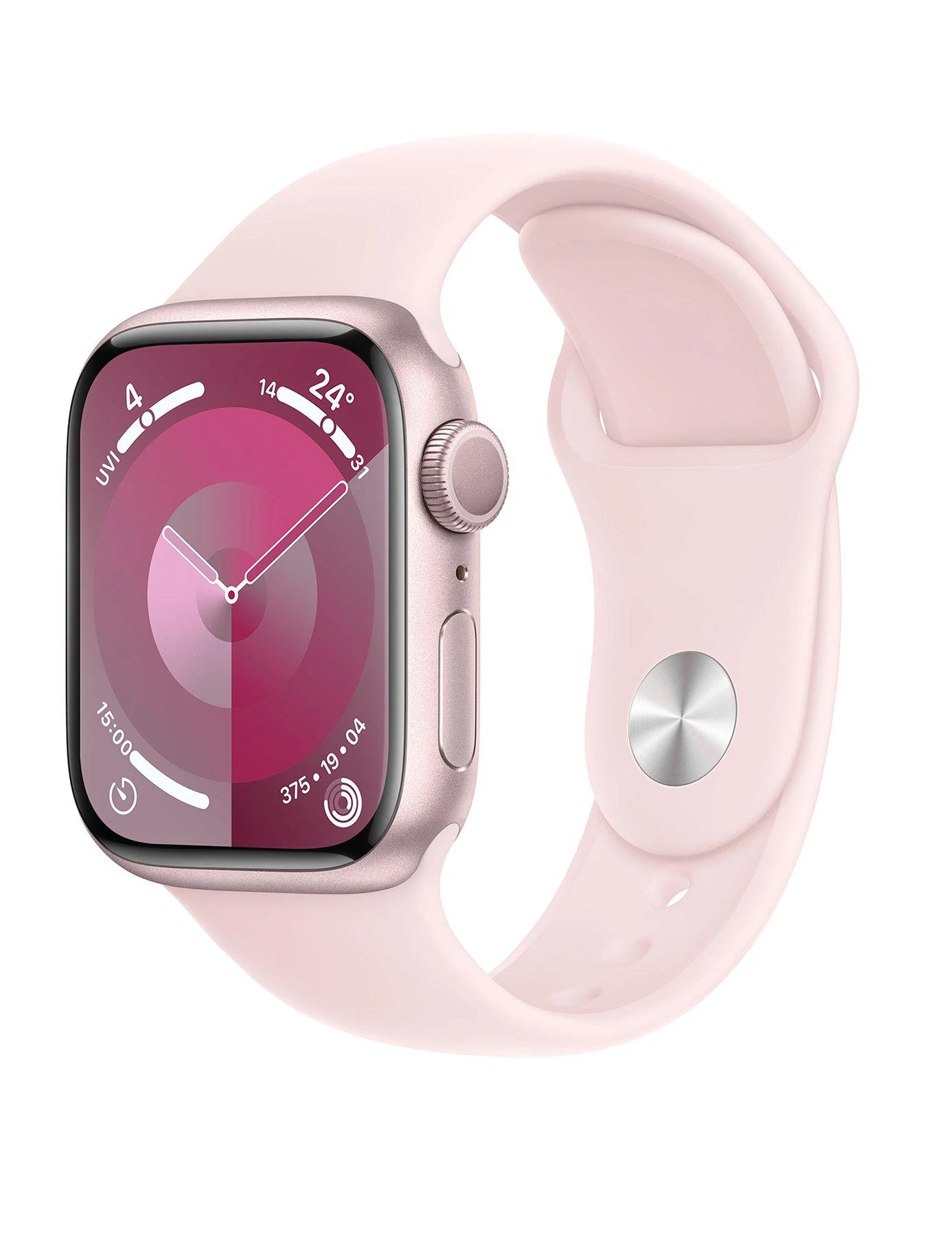 Apple Watch Series 9 (GPS), 41mm Pink Aluminium Case With Light Pink Sport Band 1 Apple Watch Series 9 (GPS), 41mm Pink Aluminium Case With Light Pink Sport Band