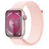 Apple Watch Series 9 (GPS + Cellular), 45mm Pink Aluminium Case With Light Pink Sport Loop