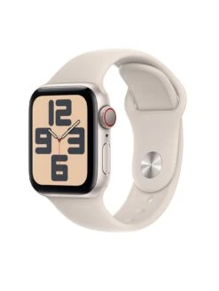 Apple Watch SE (GPS + Cellular, 2023) 40mm Starlight Aluminium Case With Starlight Sport Band