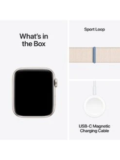 Apple Watch SE (GPS + Cellular, 2023) 44mm Starlight Aluminium Case With Starlight Sport Loop -APPLE || PURE2IMPROVE || Sonik Sales Store VPYTZ SQ7 0000016239 STARLIGHT SLd3