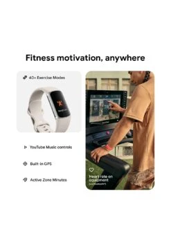 Fitbit Charge 6 - Porcelain Band / Silver Aluminum Case -APPLE || PURE2IMPROVE || Sonik Sales Store VQQBG SQ3 0000001475 PORCELAIN SLa