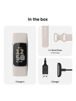 Fitbit Charge 6 - Porcelain Band / Silver Aluminum Case -APPLE || PURE2IMPROVE || Sonik Sales Store VQQBG SQ7 0000001475 PORCELAIN SLd3