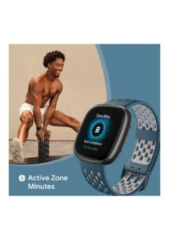 Fitbit Versa 4 (Black/Graphite) With Additional Sports Strap -APPLE || PURE2IMPROVE || Sonik Sales Store VR8FP SQ3 0000000004 BLACK SLa