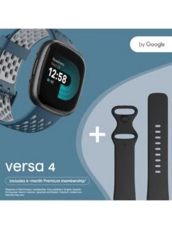 Fitbit Versa 4 (Black/Graphite) With Additional Sports Strap -APPLE || PURE2IMPROVE || Sonik Sales Store VR8FP SQ7 0000000004 BLACK SLd3